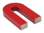 Magnet Source 2.375 in. L X 1.187 in. W Red Horseshoe Magnet 3 lb. pull 1 pc Hot on Sale