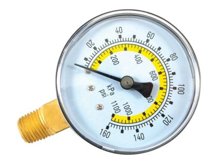 Forney Plastic Bottom Mount Air Pressure Gauge 1 4 in. NPT 160 psi 1 pc Online Hot Sale