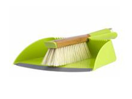 Full Circle Clean Team Bamboo Plastic Handheld Dustpan and Brush Set Cheap