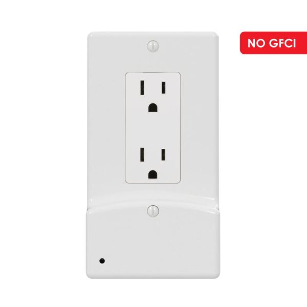 Westek LumiCover White 1 gang Plastic Decorator USB Nightlight Wall Plate 1 pk Online Sale