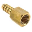 Forney Brass Air Hose End 1 4 in. Hose Barb X 3 8 in. Female 1 pc For Sale