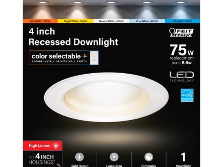 Feit Enhance Frost White 5.1 in. W Aluminum LED Dimmable Recessed Downlight 8.6 W Hot on Sale