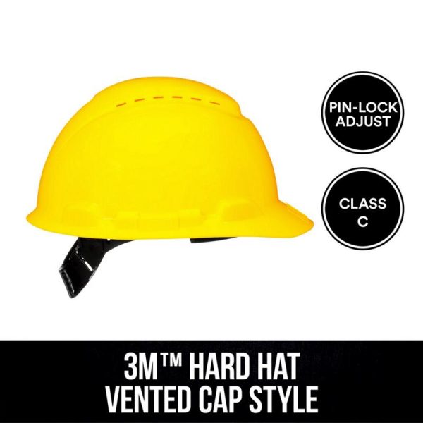 3M Pinlock Hard Hat Yellow Vented Hot on Sale