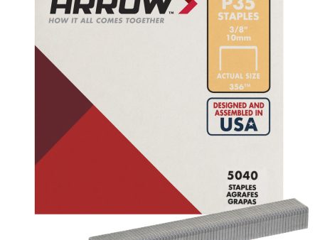 Arrow P35 7 16 in. W X 3 8 in. L 25 Ga. Flat Crown Heavy Duty Staples 5040 pk Cheap