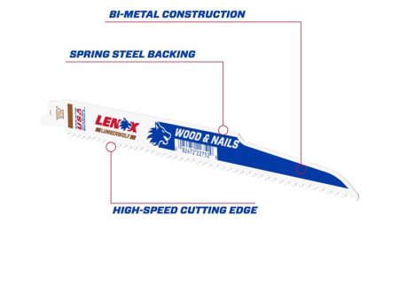 LENOX LUMBERWOLF 9 in. Bi-Metal Reciprocating Saw Blade 6 TPI 1 blade For Cheap