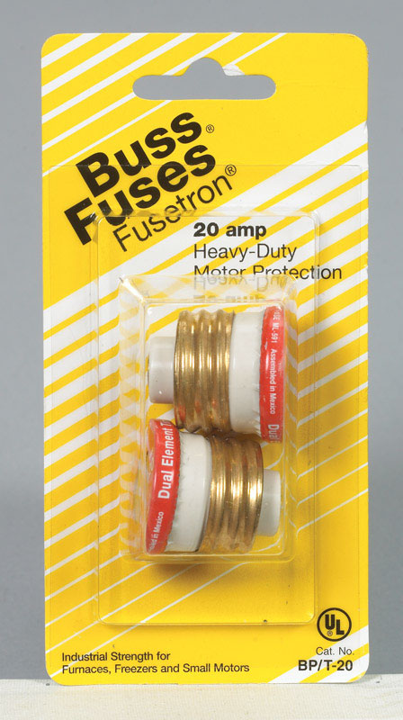 Bussmann 20 amps Time Delay Plug Fuse 2 pk Online