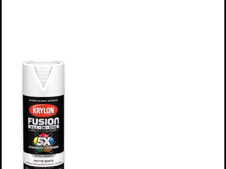 Krylon Fusion All-In-One Matte White Paint+Primer Spray Paint 12 oz Supply